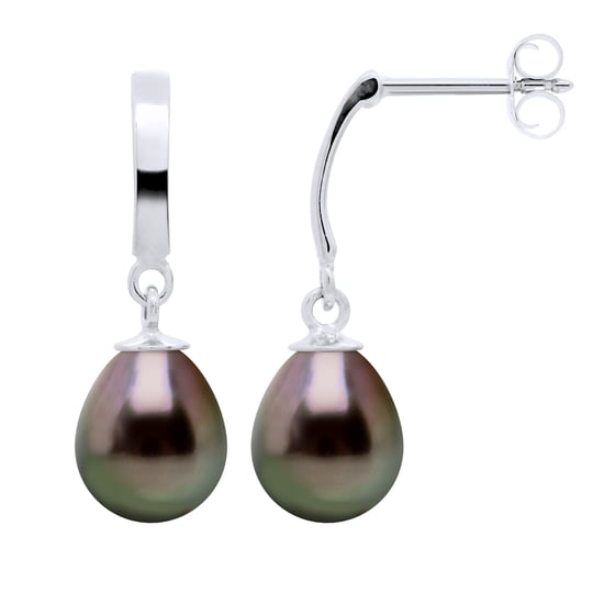 DIADEMA - Earrings - White Gold and Real Tahitian Pearls