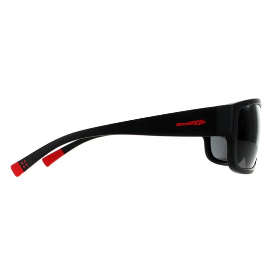 Arnette Rectangle Mens Matte Black Dark Grey Sunglasses