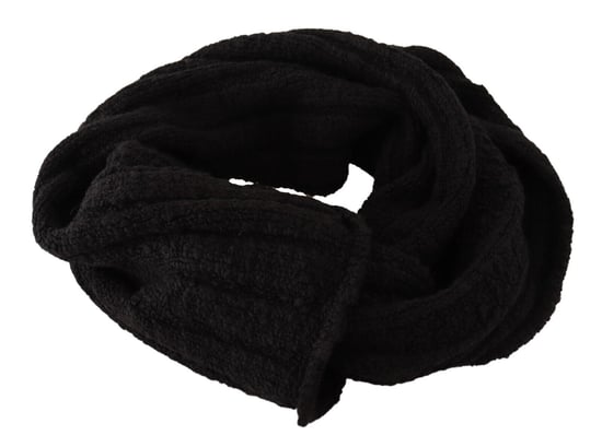 Dolce & Gabbana Black Virgin Wool gebreide Unisex Warmer Shawl Dames sjaal - Image 4