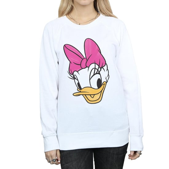 Disney Womens/Ladies Daisy Duck Head Painted Sweatshirt (White)