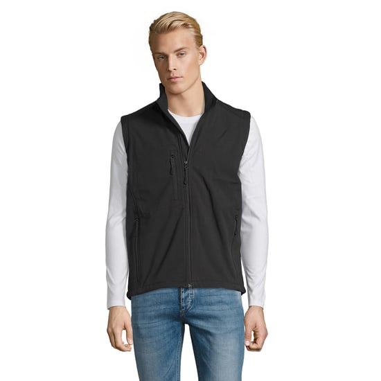 SOLS Heren Rallye Softshell Mouwloos Gilet (Zwart) - Image 1