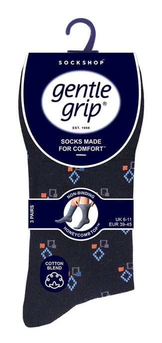 Gentle Grip - 6 par icke elastiska Gentle Grip-strumpor för herrar - SOMRJ582 - Image 2