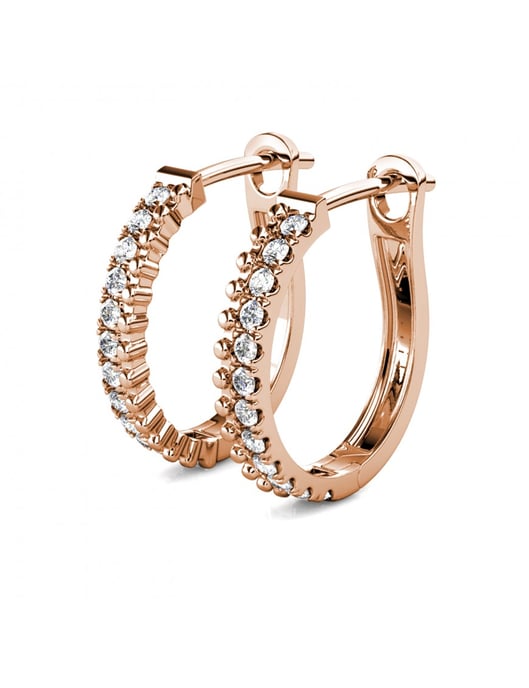 Aleah Örhängen - Roséguld och kristall - Image 4