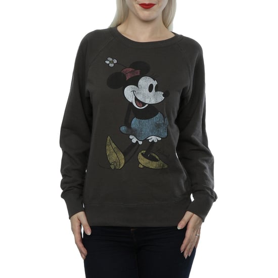 Disney Womens/Ladies Classic Minnie Mouse Heather Sweatshirt (Light Graphite)