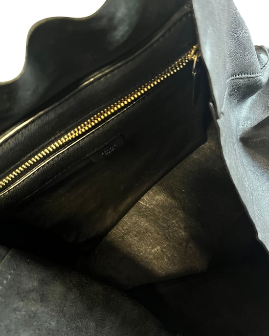 Celine Cabas Tote-väska i svart kalvskinn - Image 6