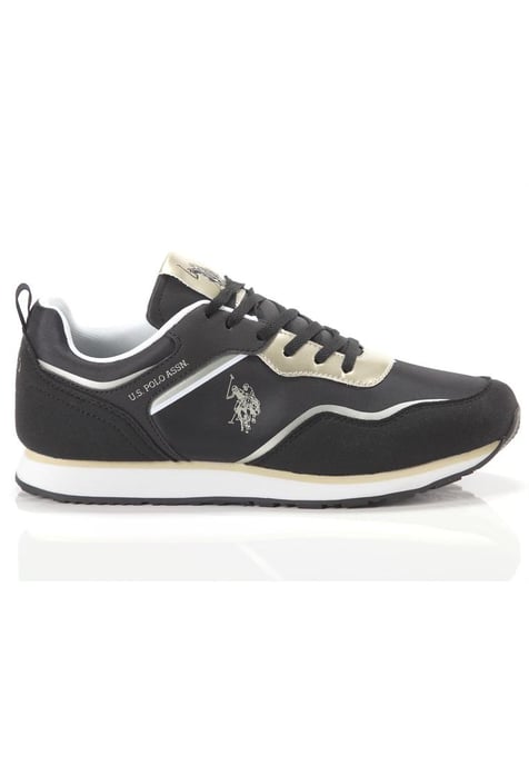 Us Polo Assn Women's Slip-On Sneakers with Sporty Details in Black