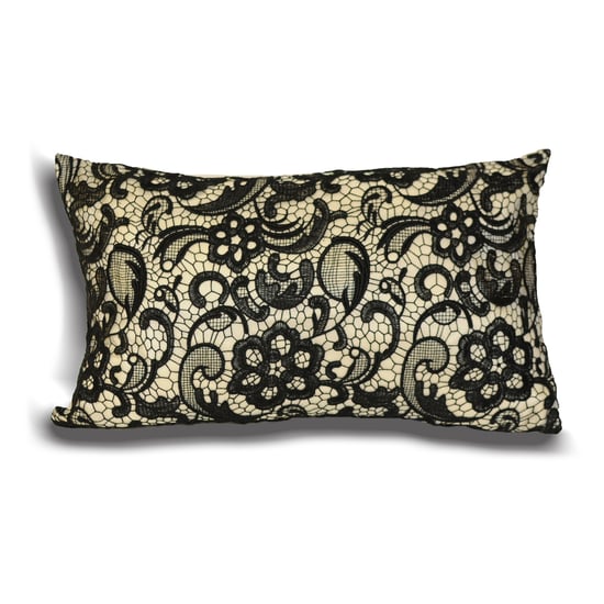 Riva Home Macrame Embroidered Lace Rectangular Feather Filled Cushion