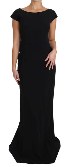 Dolce & Gabbana Svart Stretch Fit Flare Klänning Maxi - Image 3