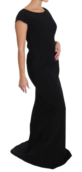 Dolce & Gabbana Svart Stretch Fit Flare Klänning Maxi - Image 4