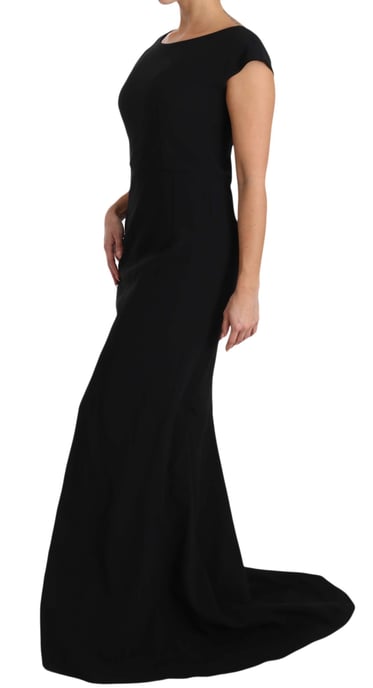Dolce & Gabbana Svart Stretch Fit Flare Klänning Maxi - Image 5