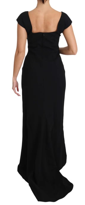 Dolce & Gabbana Svart Stretch Fit Flare Klänning Maxi - Image 6