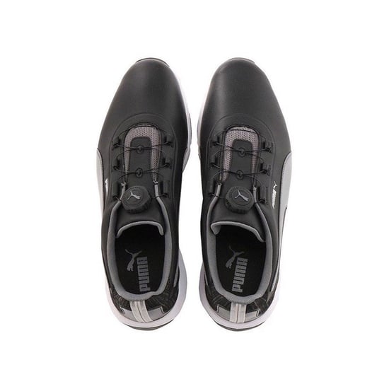 PUMA Drive Fusion DISC Black Smooth Leather Mens Trainers 192226 02