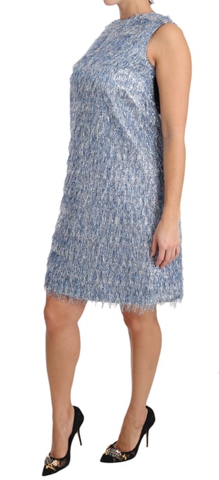 Dolce & Gabbana Lichtblauwe Franje Shift Jurk voor dames - Image 5