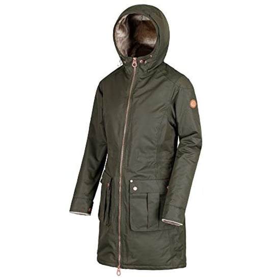 Regatta Womens/Ladies Romina Full Length Hooded Jacket (Dark Khaki)