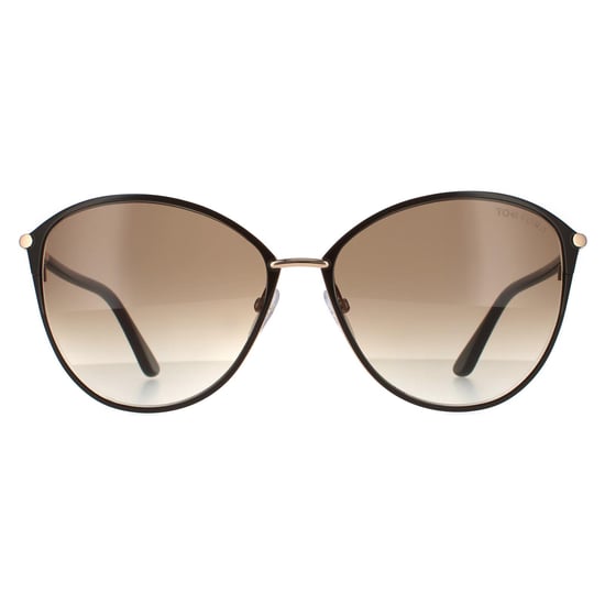 Tom Ford Cat Eye Dam brun på guld med havannabrun gradient - Image 1