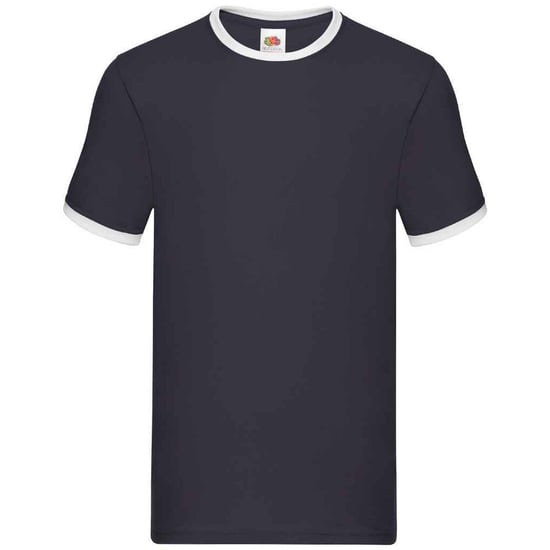 Fruit of the Loom Heren Ringer Contrast T-shirt (Marine / Wit) - Image 1