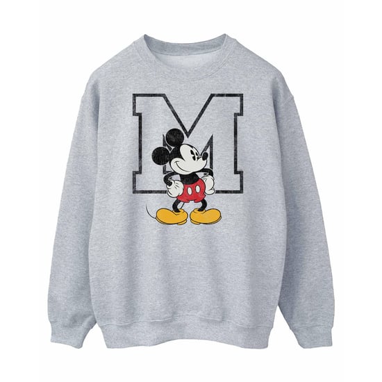 Disney Mens Classic M Mickey Mouse Sweatshirt (Sports Grey) - Image 1