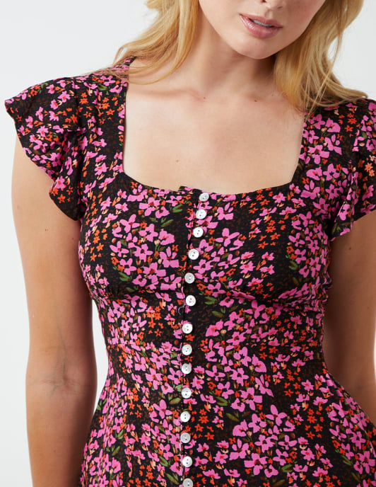 SOFIA - Button Front Peplum Top