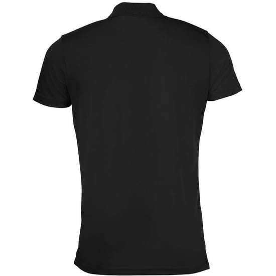 SOLS Heren Performer korte mouw Pique Polo Shirt (Zwart) - Image 2