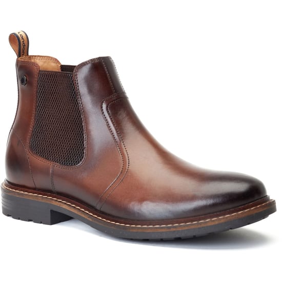 Base London Bloom Leren Herenlaarzen Burnt Brown - Image 1