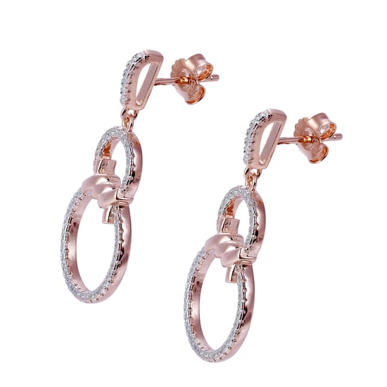Orphelia 'Aavia' Dames 925 Sterling Zilveren Oorringen - Roze ZO-7422 - Image 3