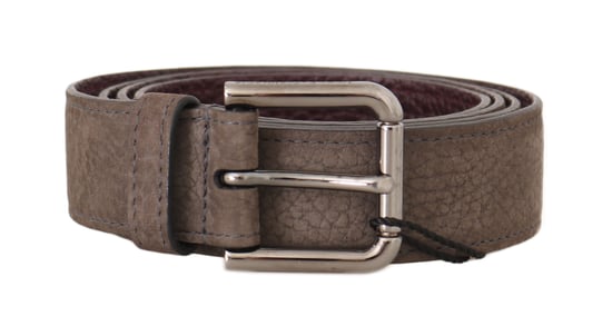 Dolce & Gabbana Beige Rådjursläder Silverlogobälte - Image 1