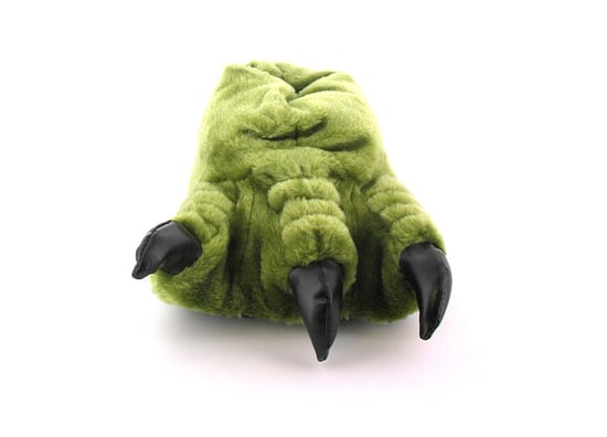 Childrens Novelty Slippers Claw Slip On - Green