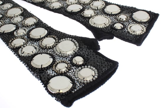 Sequined Cashmere Gloves