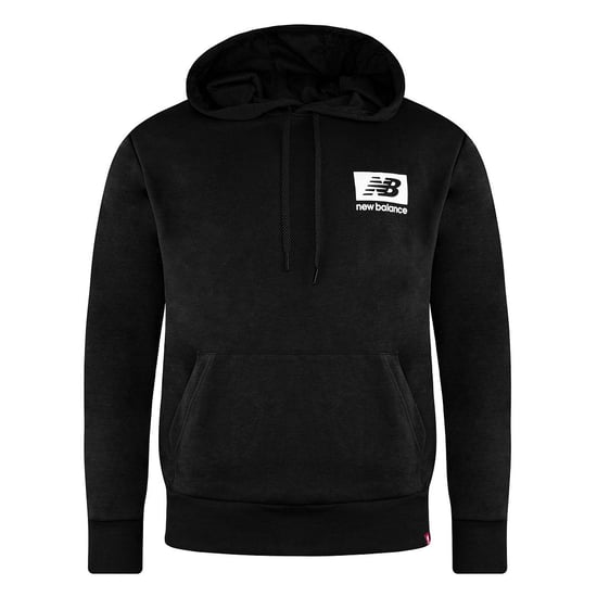 New Balance Long Sleeve Black Pullover Mens Essentials ID Hoodie MT13516 BK