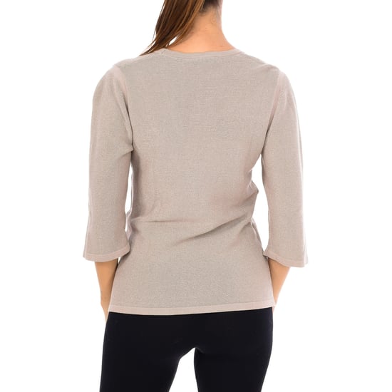Women's long-sleeved cross-neck sweater APUL01-A651