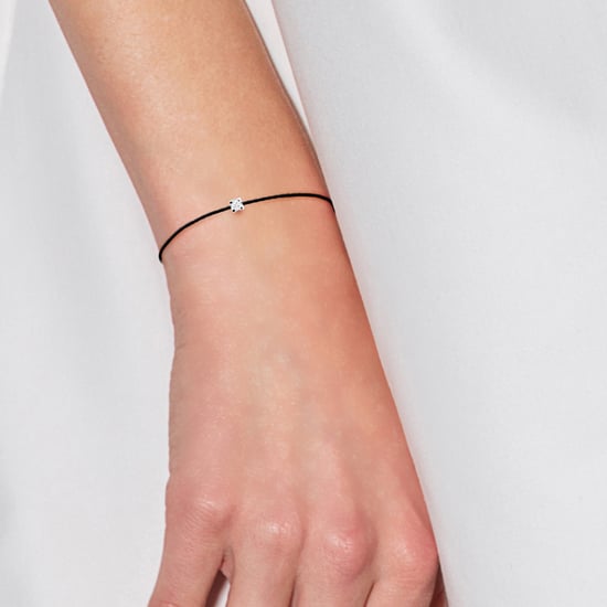 DIADEMA - Bracelet - Black Nylon - Real Diamond