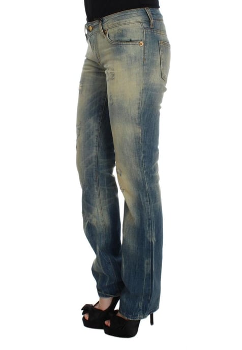 Cavalli Women's Blue Wash Cotton Slim Fit Bootcut Jeans - Image 2