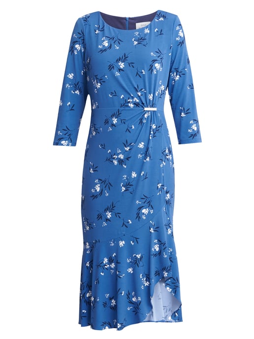 Betty Jersey Dress With Gold Trim