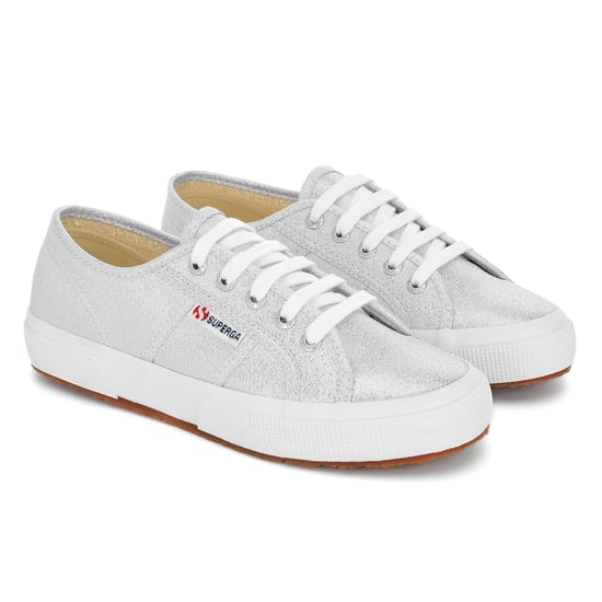 Superga Womens/Ladies 2750 Lamew Metallic Trainers (Grey Silver) - Image 1