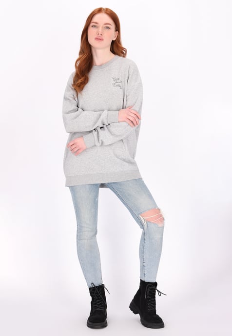 Dreimaster Sweatshirt Dames grijs melange - Image 2