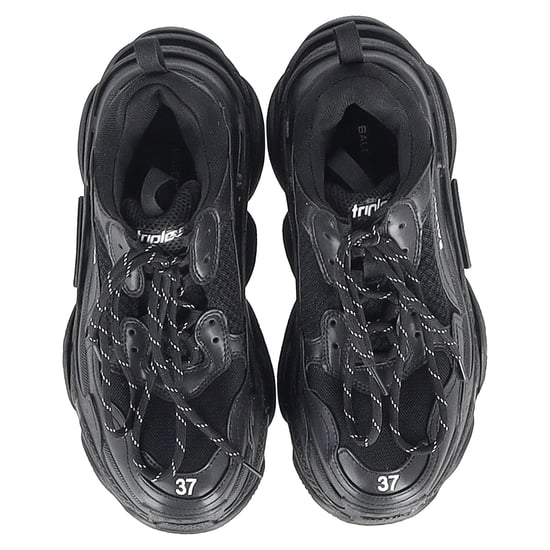 Balenciaga Track Sneakers in Black Polyurethane - Image 3