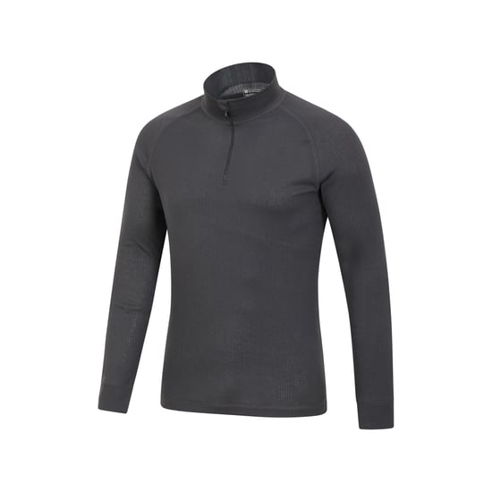 Mountain Warehouse Mens Talus Zip Neck Long-Sleeved Thermal Top (Grey)