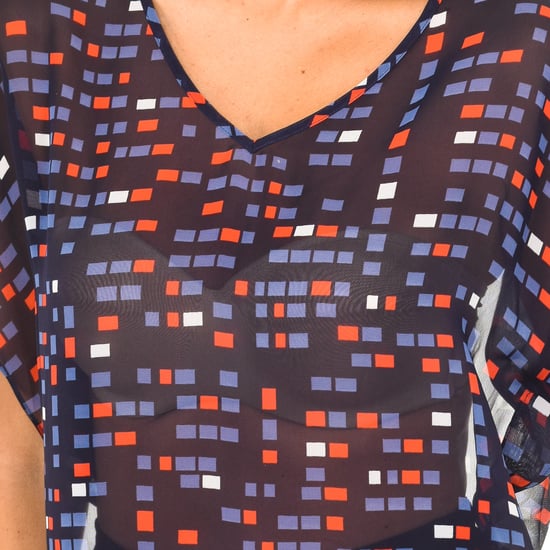 Women's short sleeve V-neck blouse 3Y5H65-5NTAZ