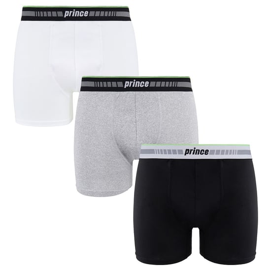 Prince Performance Range 3 Pack Black Grey White Mens Boxers  MUXPR063