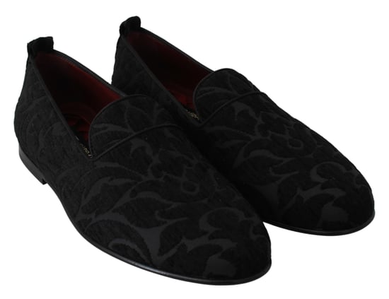 Dolce & Gabbana Zwarte Jacquard Ballerina Slippers Loafers Schoenen - Image 3