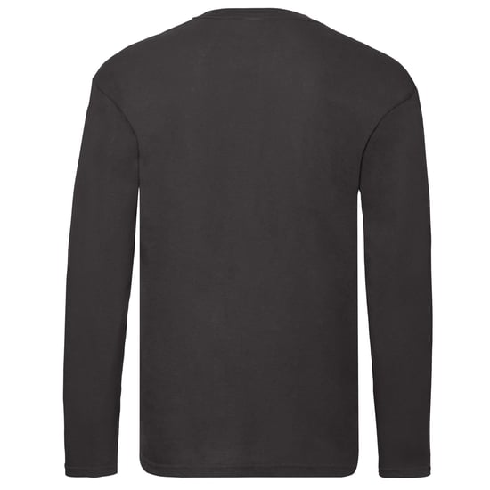 Fruit of the Loom Mens Original Plain Long-Sleeved T-Shirt (Black) - Image 2