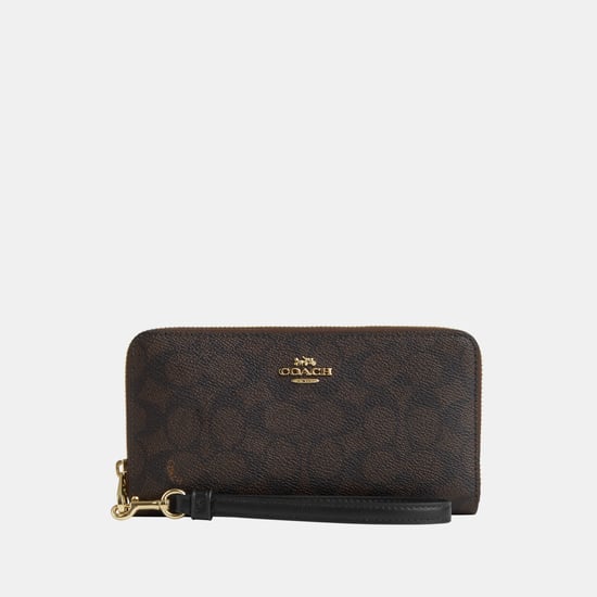 Long Zip Around Wallet in Signature Canvas