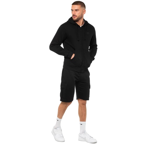 Enzo | Hoodie med dragkedja för herrar - Svart - Image 5