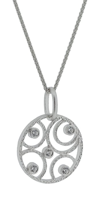 Orphelia Dames 925 Sterling Zilveren Ketting met Pendant - Zilver ZH-7078 - Image 3
