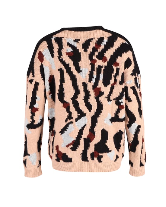 Chloe Mönstrad Chunky Stickad Tröja i Flerfärgad Cashmere - Image 3