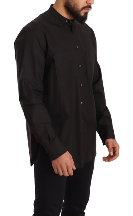 Dolce & Gabbana Men's Black 100% Cotton Formal Dress Shirt