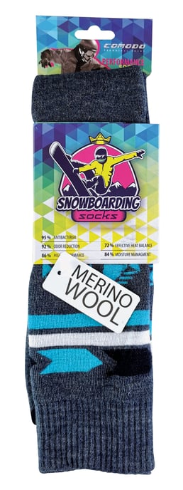 COMODO - Tekniska snowboardstrumpor för män och kvinnor - knähöga, långa strumpor för utomhusbruk - Image 2