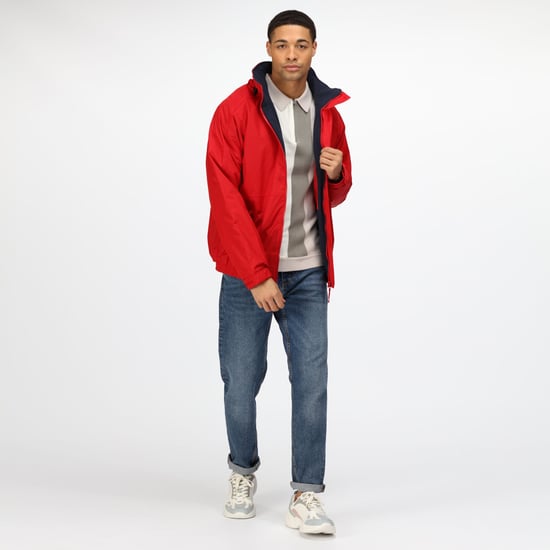 Regatta Mens Dover Waterproof Windproof Jacket (Classic Red/Navy)