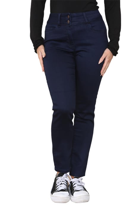 M&Co Womens Lift & Shape Slim Leg Jeans in Indigo Blue - Image 1
