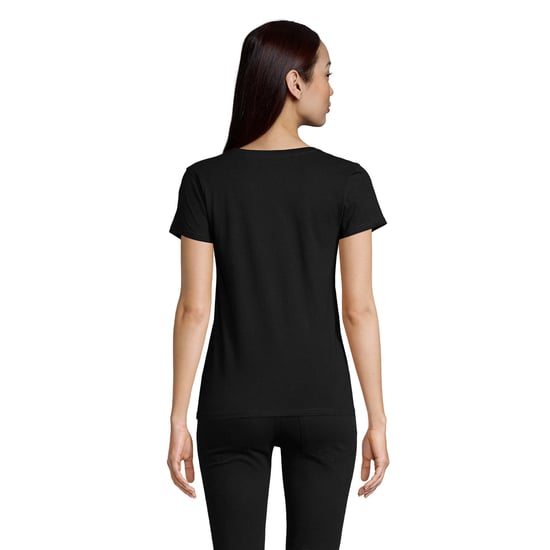 SOLS Womens/Ladies Pioneer T-Shirt (Deep Black) - Image 2
